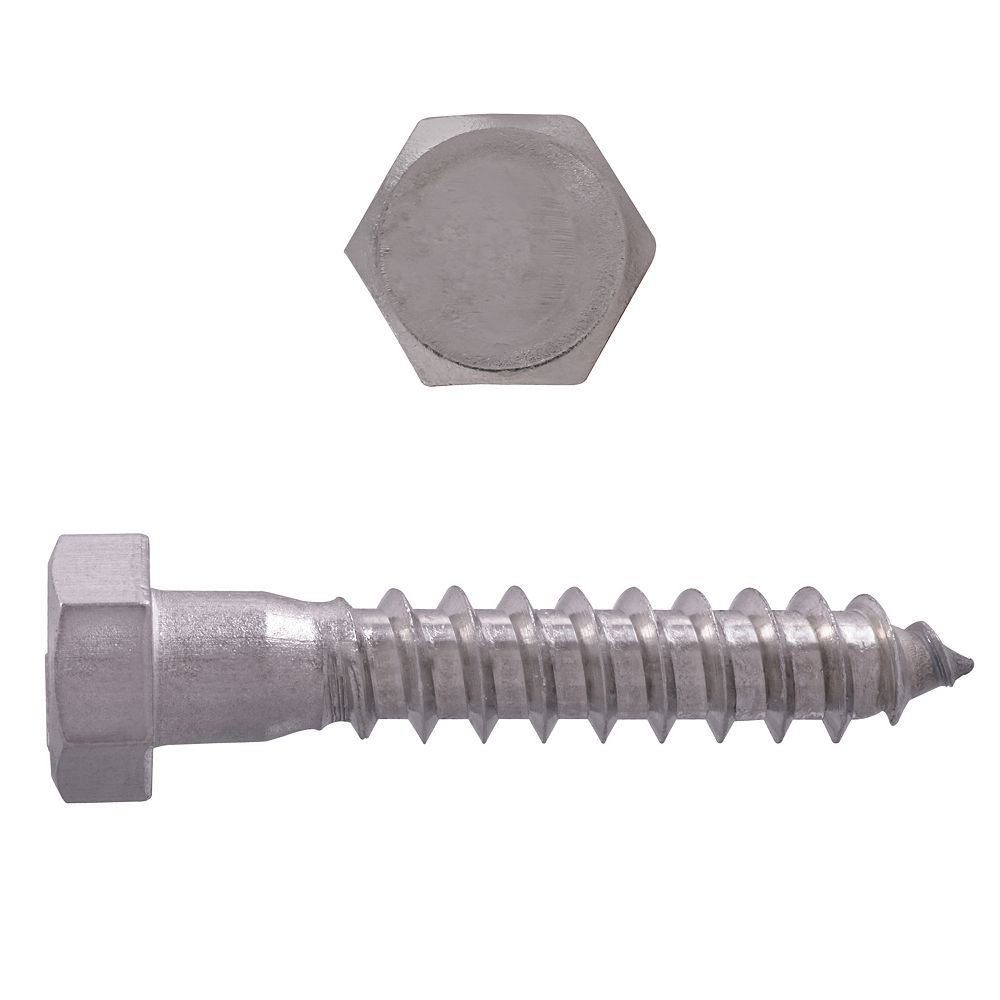Paulin 3/8-inch x 2-inch 18.8 Stainless Steel Hex Head Lag Bolt | The Home Depot Stainless Steel Lag Bolts