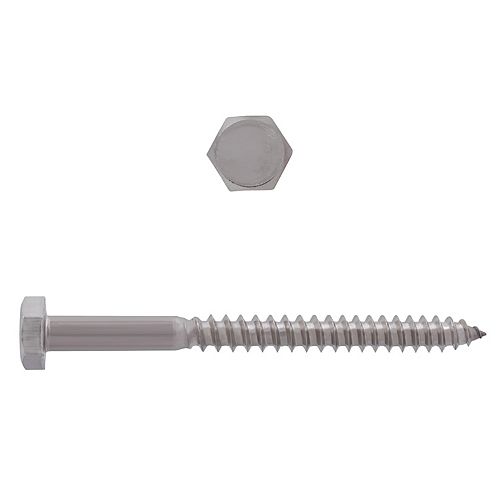 Vite In Legno A Testa Esagonale DIN571 Vite In Legno Placcata Zinco - Foto 4