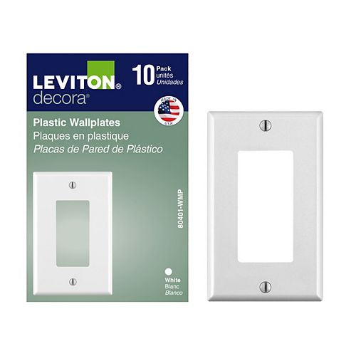 Decora Single-Switch Wall Plate in White (10-Pack)