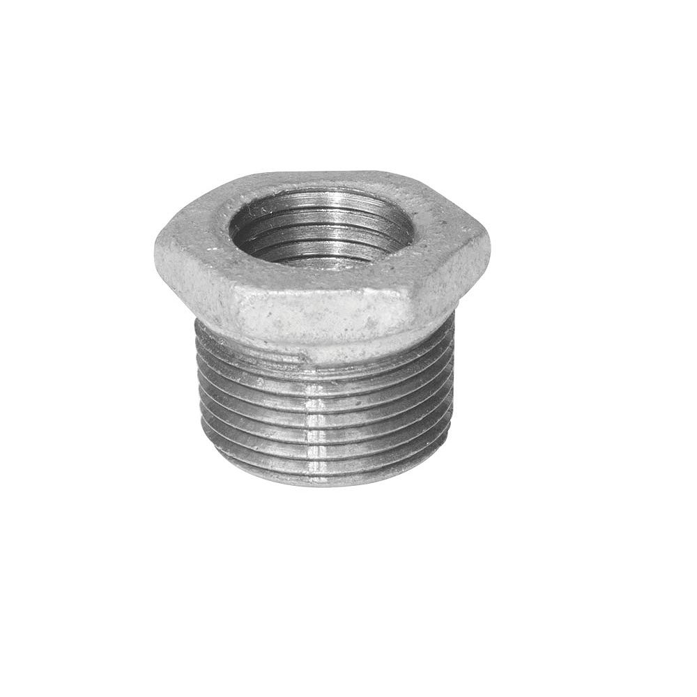 STZ Fitting Galvanized Iron Hex Bushing 1 Inch x 1/2 Inch The Home