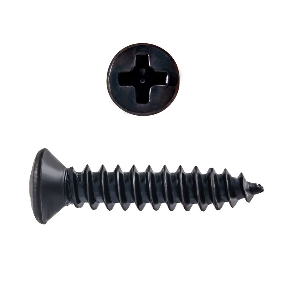 Paulin 8 X 34 Inch Oval Phillips Small Head Tapping Screw Black Oxide The Home Depot Canada 