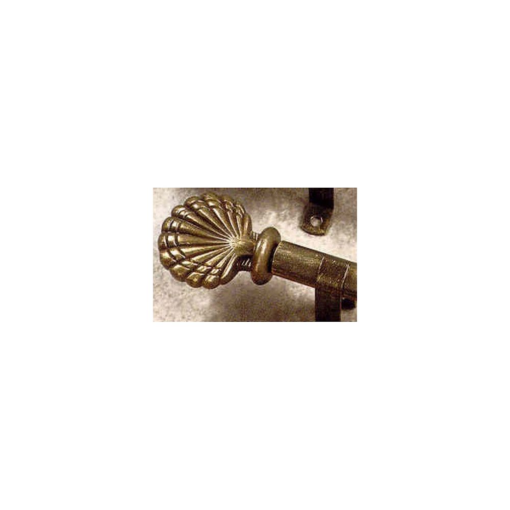 Versailles Home Fashions 28 In 48 In Mini Shell Cafe Rod Set Antique Brass The Home Depot Canada