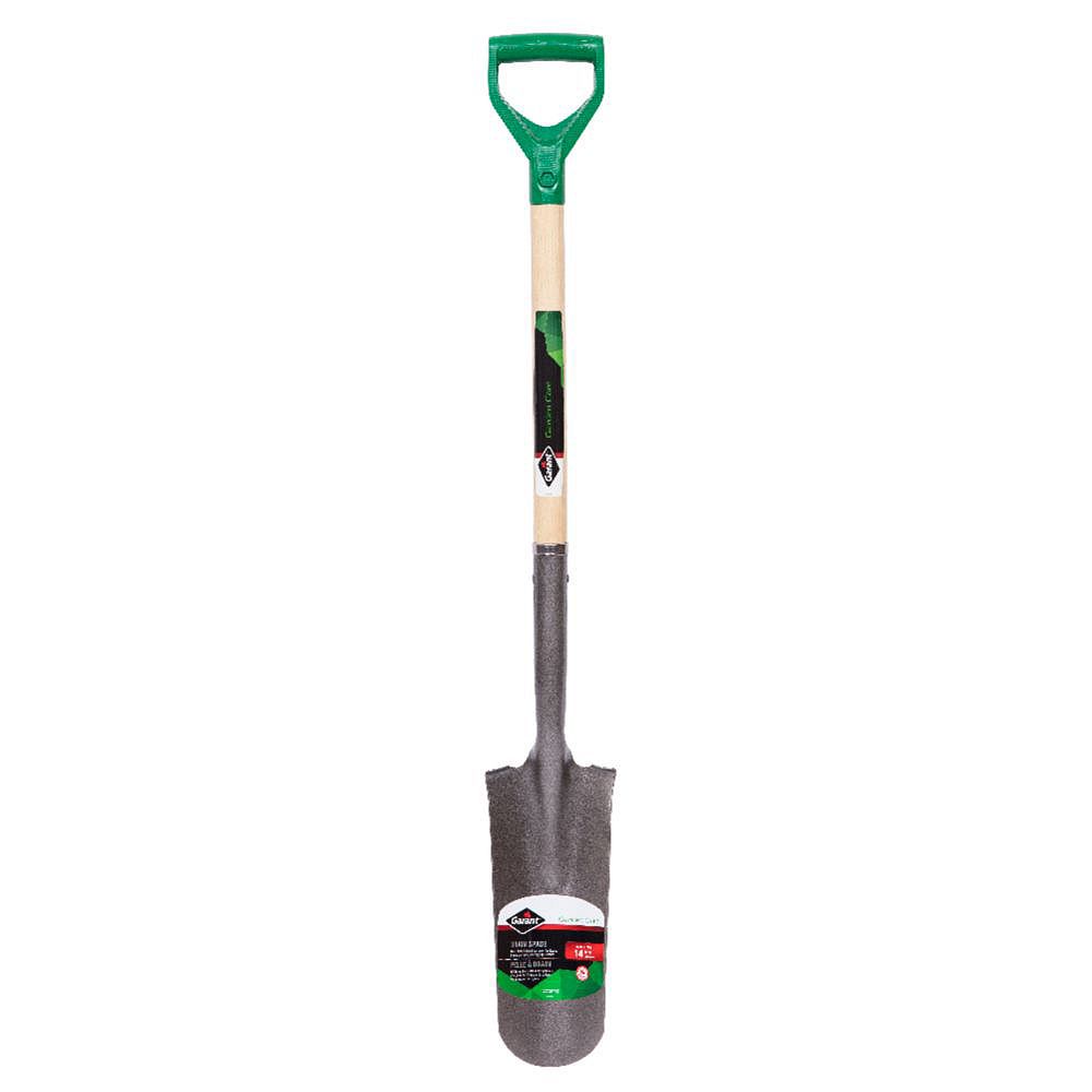 Garant Garden Care 14inch Tempered Steel Drain Spade, Forward Steps, D