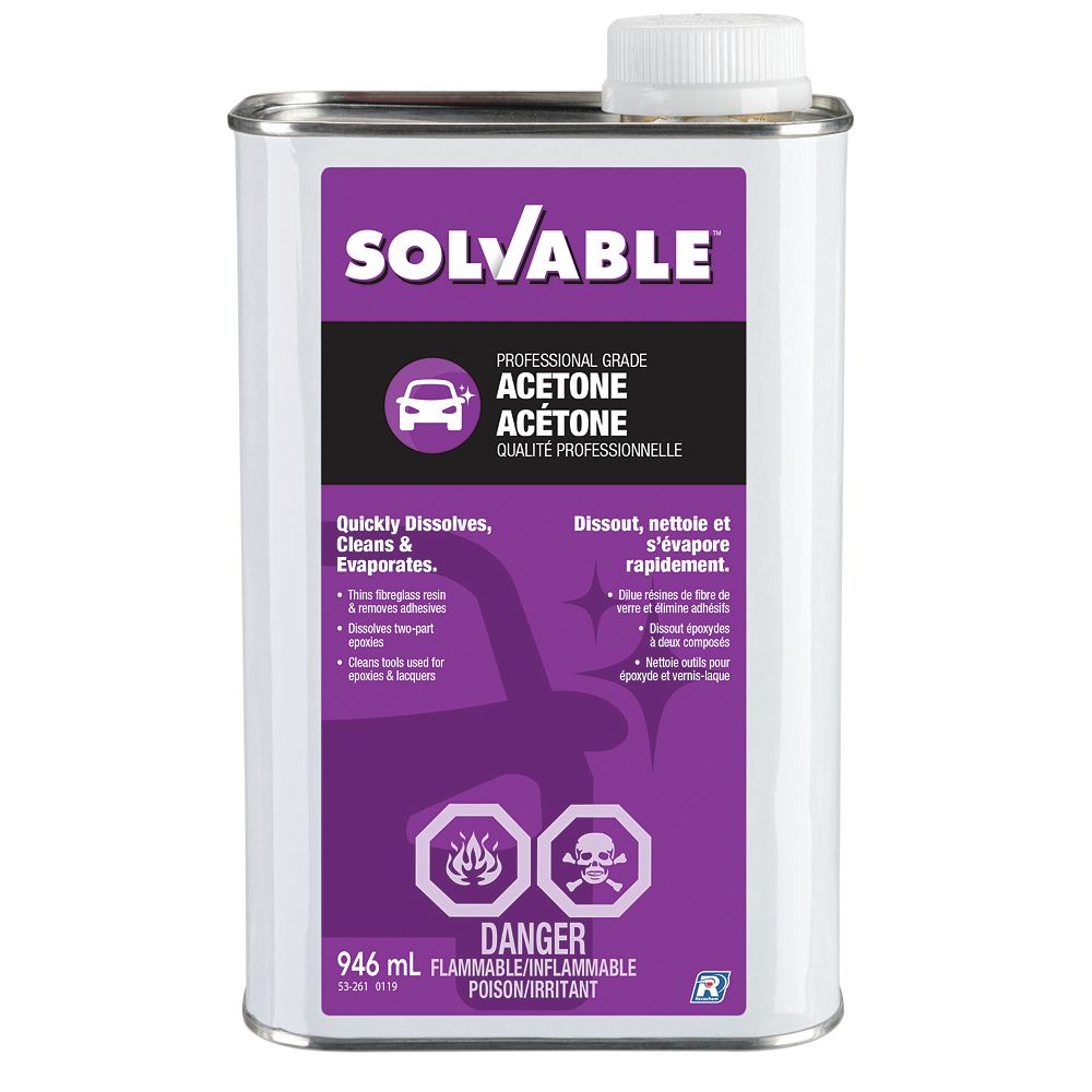 SOLVABLE Professional Grade Acetone 946 ml The Home Depot Canada