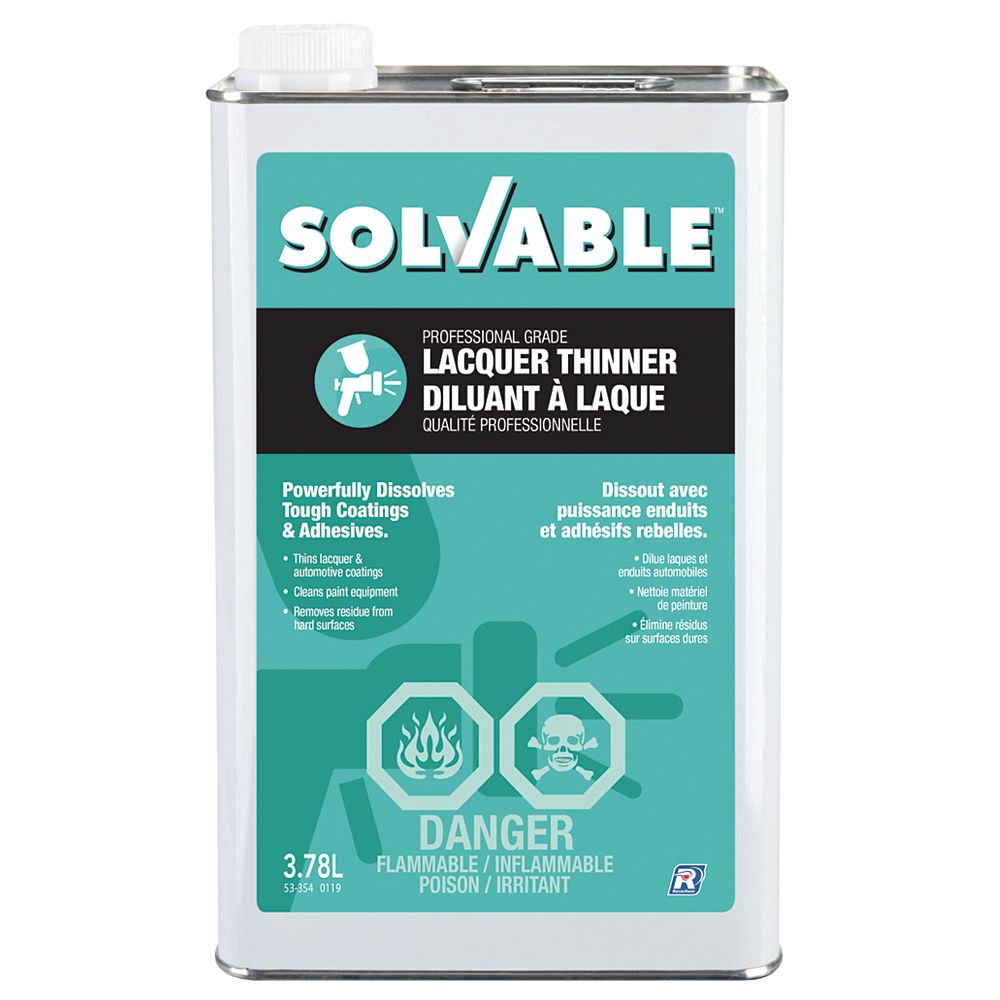 SOLVABLE Professional Grade Lacquer Thinner 3.78 L The Home Depot Canada