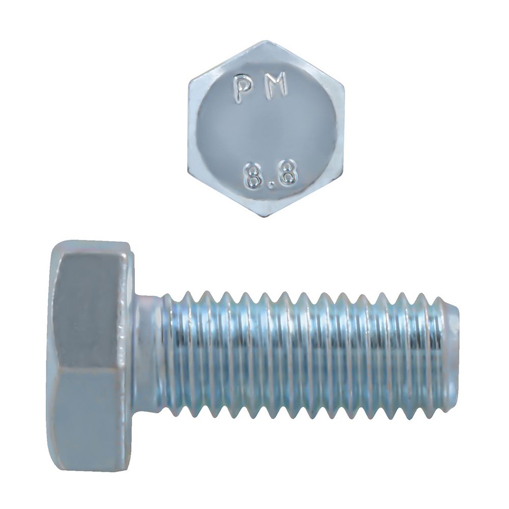 Paulin M10 150 X 25mm Class 88 Metric Hex Cap Screw Din 933 Zinc Plated The Home Depot