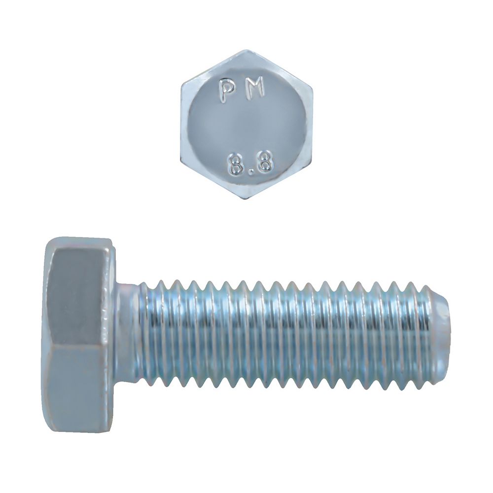 M10 1 50 Hex Cap Screw Alloy Zinc Yellow Cr 6 Bake Nuttybolts Com