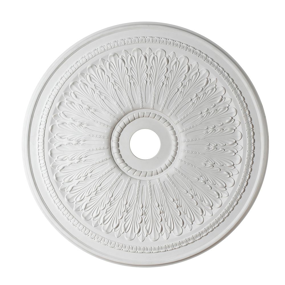 Hampton Bay 29 Inch Medallion Matt White Finish The Home Depot Canada Hampton Bay 29 Inch Medallion Matt, Install Light Fixture Medallions Home Depot