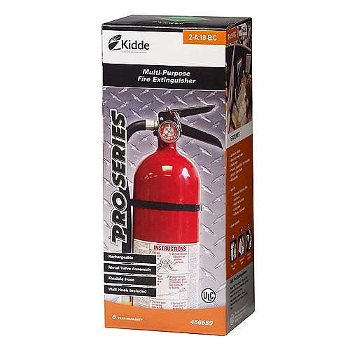 2A/10BC Pro Series Rechargeable Red Fire Extinguisher