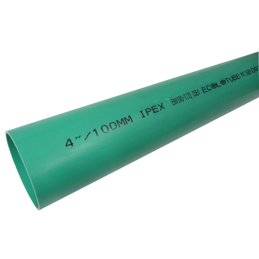 IPEX HomeRite Products PVC 4 Inch x 10 Feet Solid Sewer Pipe