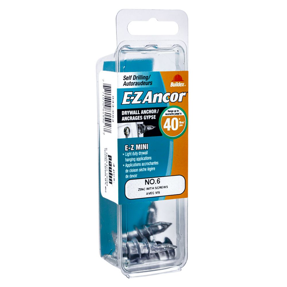 EZ Ancor® EZ Ancor® Mini 6 SelfDrilling Zinc Drywall Anchors with