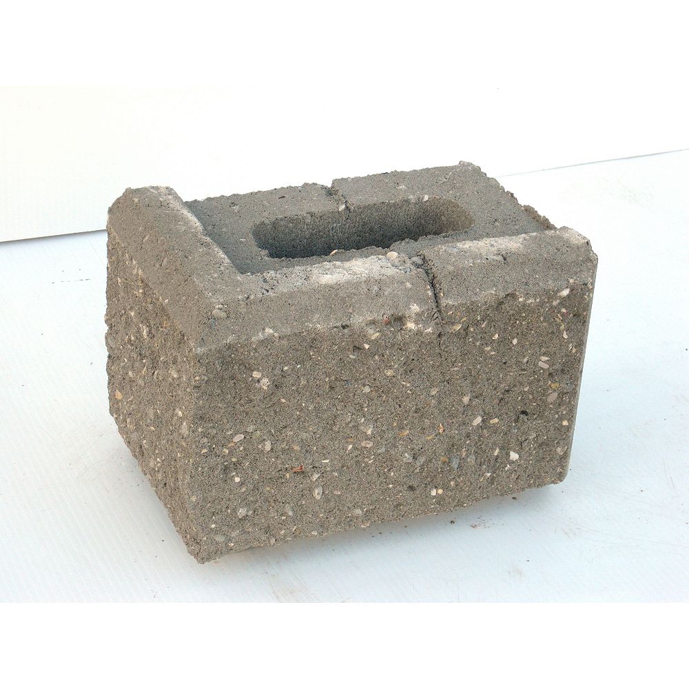 Oldcastle Allan Block 6 Degree 12 Inch Corner Gray The Home Depot Canada