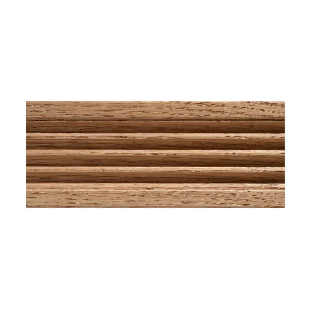 Alexandria Moulding 3/8inch x 3inch x 7 ft. Oak Fluted Casing The