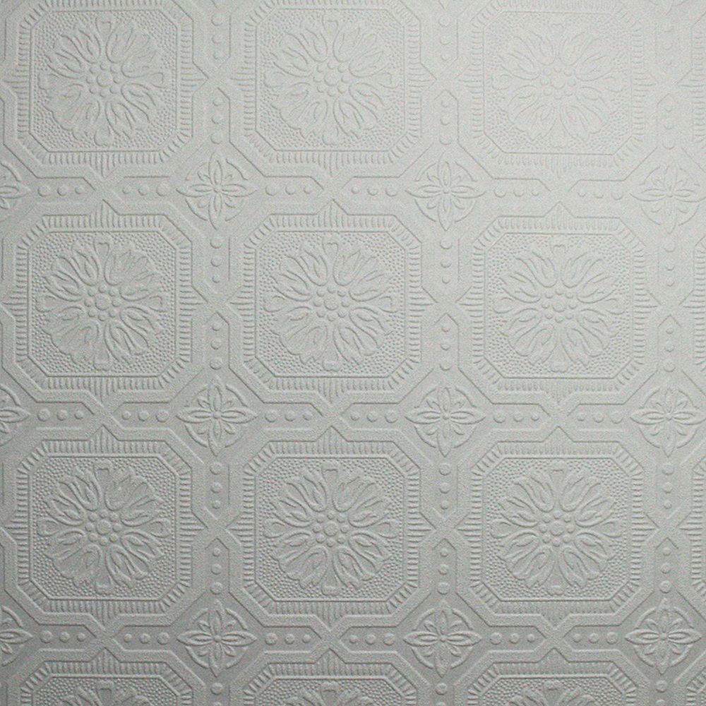 Embossed Paintable Wallpaper / Fine Decor Supatex Shell Pure White