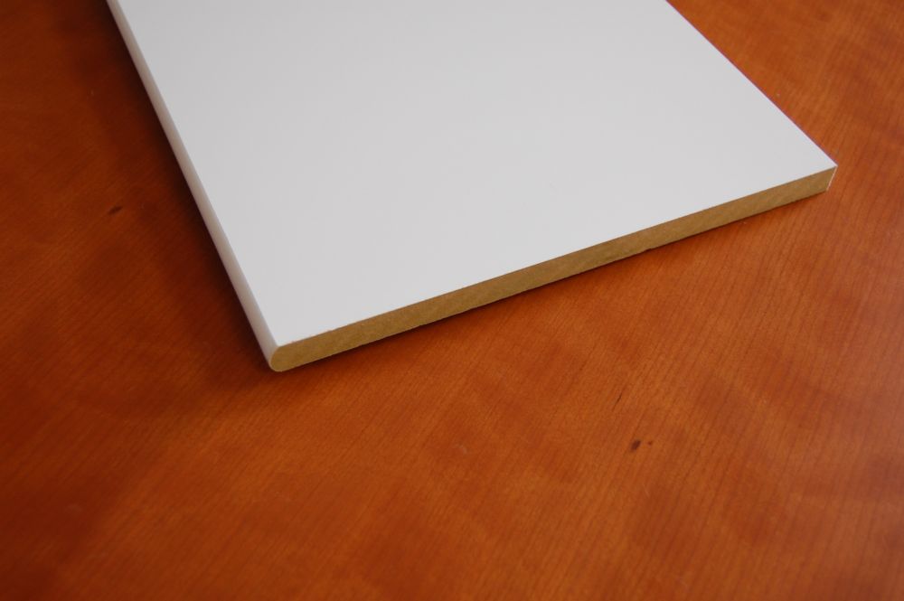 Okaply MDF Bullnosed White Shelving 5/8 