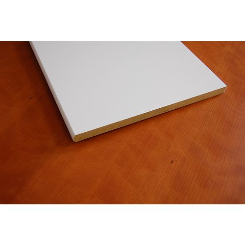 MDF Bullnosed White Shelving 5/8 Inch x 15-1/4 Inch x 96 Inch