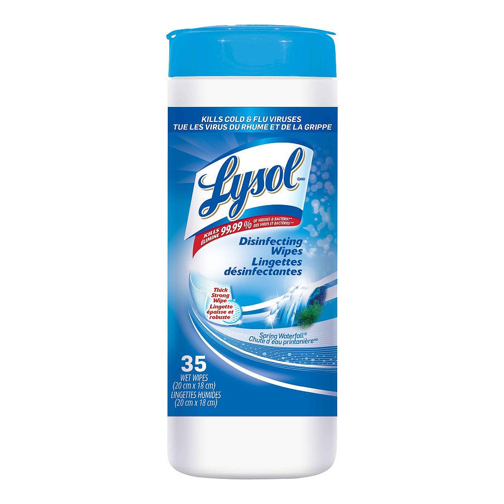 Lysol Disinfecting Surface Wipes, Spring Waterfall, 35 Wipes