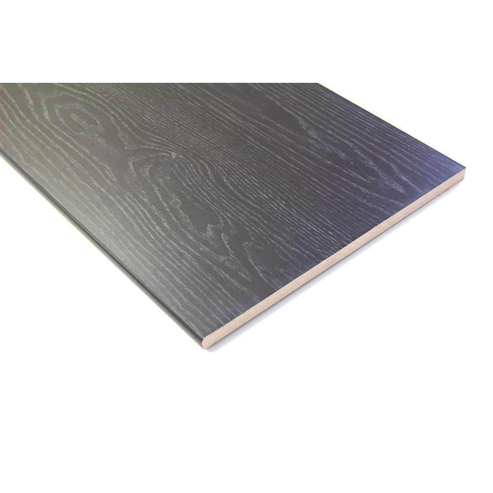 Okaply MDF Bullnosed Black Shelving 5/8 Inch x 111/4 Inch x 96 Inch