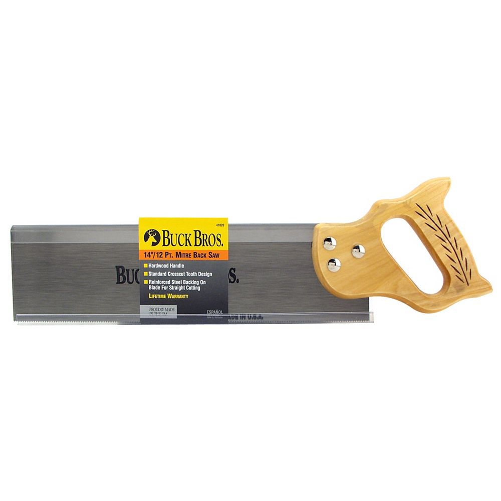 Buck Bros 14 In. Pro Mitre Back Saw Wood Handle The Home Depot Canada