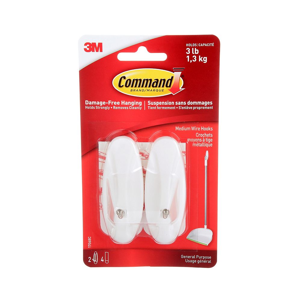 Command Wire Hooks, 17068C, white The Home Depot Canada
