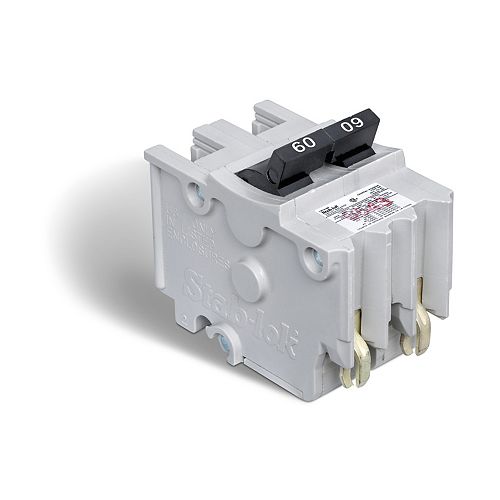 Double Pole 60 Amp Stab-lok (NA) Plug-On Circuit Breaker