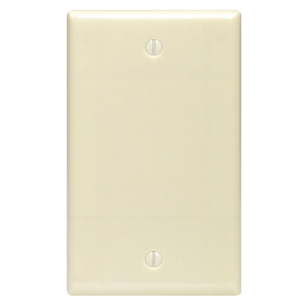 Leviton No Device Single Gang Blank Wall Plate, Ivory The Home Depot