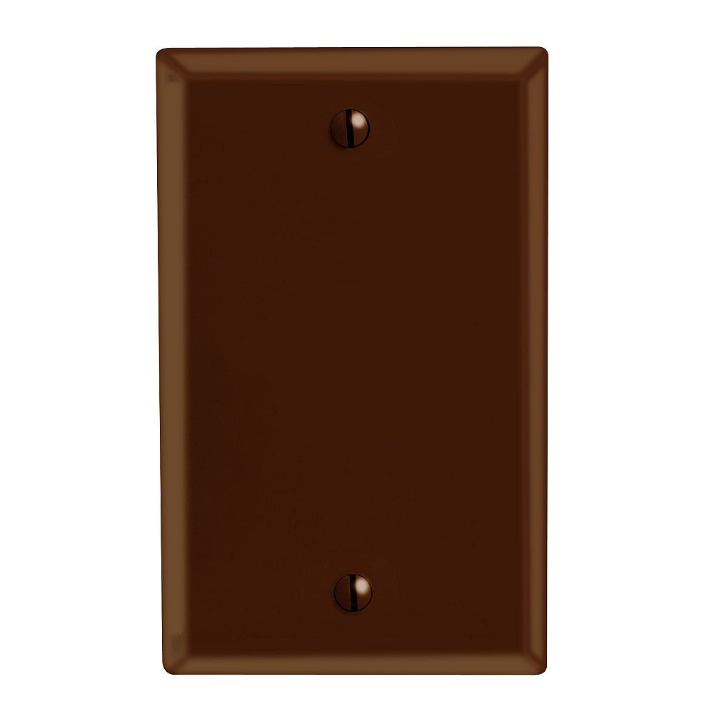 Leviton Blank Wallplate Single Gang Brown The Home Depot Canada