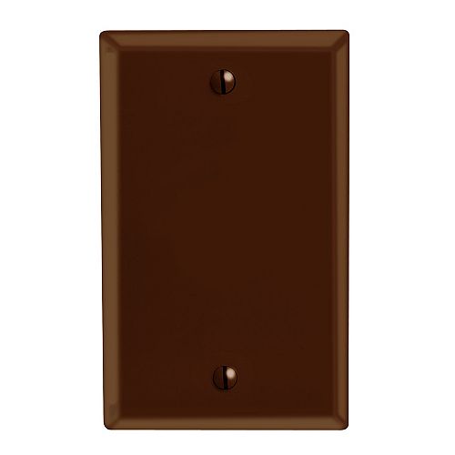 Blank Wallplate Single Gang Brown