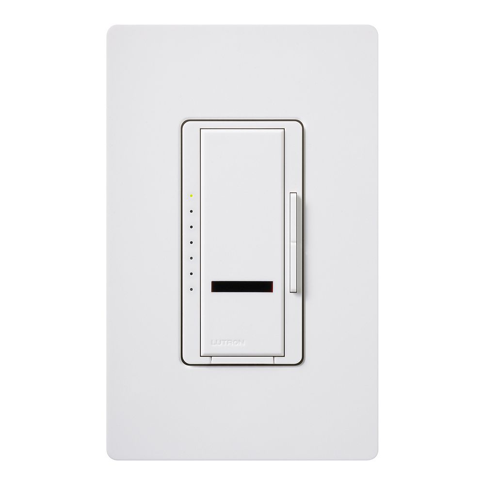 Lutron Maestro IR 600Watt SinglePole Dimmer with Remote Control, White The Home Depot Canada