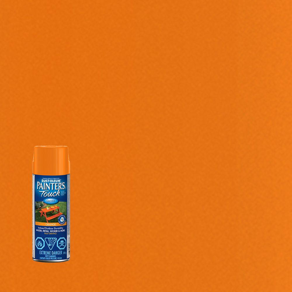 rust oleum spray paint orange