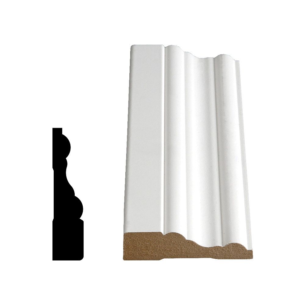 Alexandria Moulding 3/4inch x 3inch Colonial LDF Primed Fibreboard