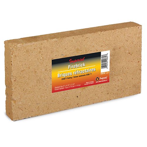 9-inch x 4.5-inch x 1.25-inch Firebrick