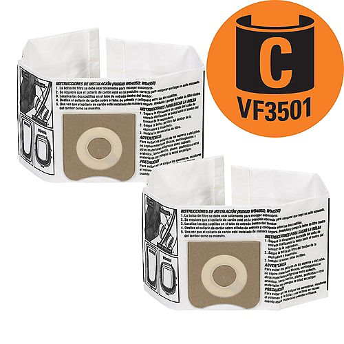 Vacuum Dust Bags VF3501 Type C - 11 L to 17 L (2-Pack)