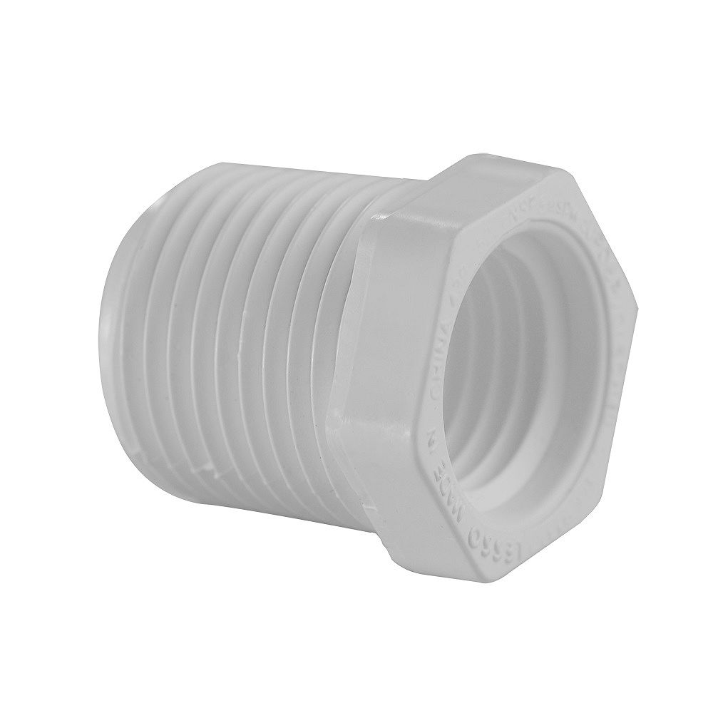 Lesso 1 In X 3 4 In Pvc Schedule 40 Bushing M X F The Home Depot Canada