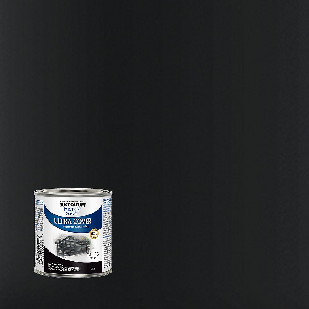 RustOleum Painter's Touch MultiPurpose Paint in Gloss Black, 236 mL