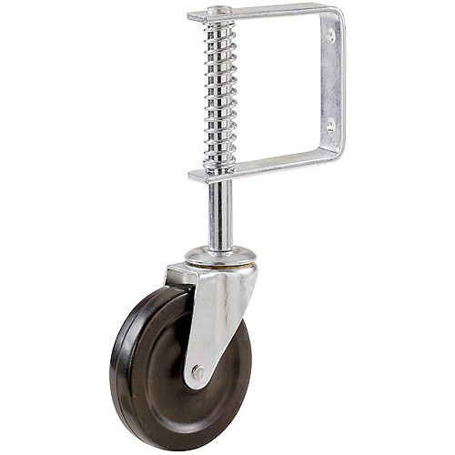 4-inch Gate Caster with Adjustable Spring Bracket and 125 lb. Load Rating