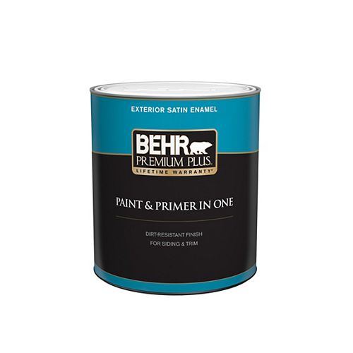 Exterior Paint & Primer in One, Satin Enamel - Deep Base, 946 mL