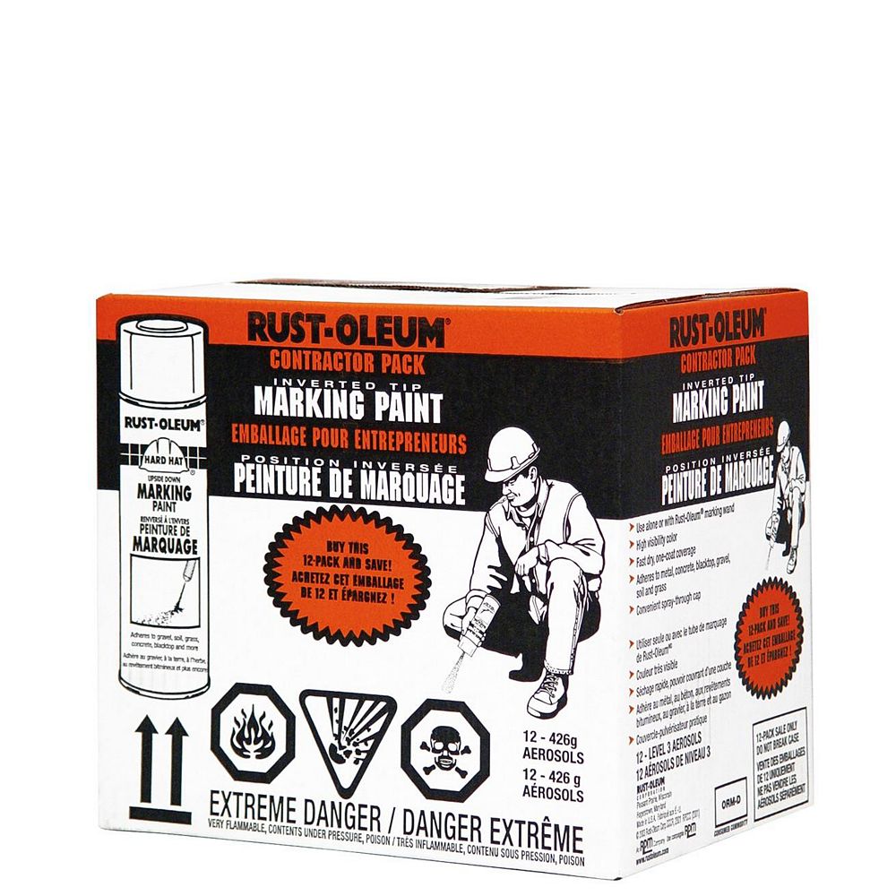 RustOleum Professional Inverted Marking Paint In RedOrange