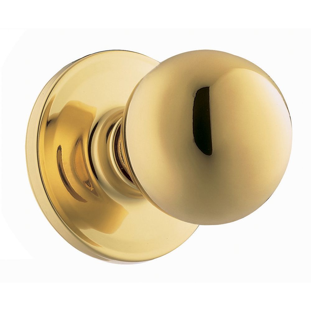 Weiser Yukon Inactive Knob in Bright Brass The Home Depot Canada