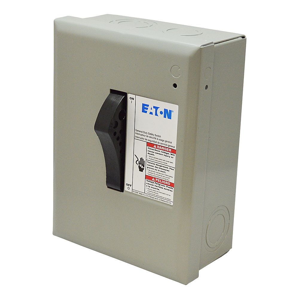 Eaton CutlerHammer 30Amp Double Plug Type Safety Switch The Home