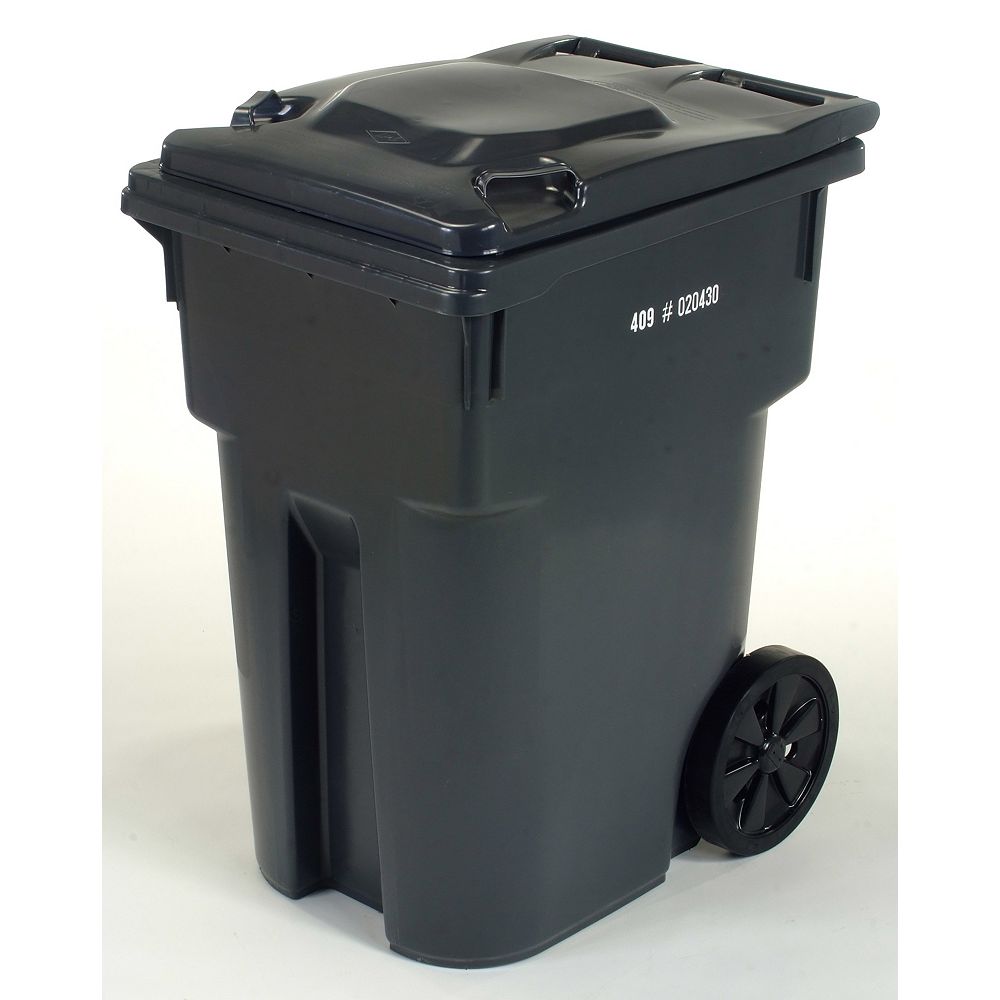 Ipl Mastercart 95 Gal Charcoal Wheeled Cart With 12 Inch Wheels The Home Depot Canada Ipl Mastercart 95 Gal Charcoal Wheeled, Outdoor Garbage Cans Home Depot Canada