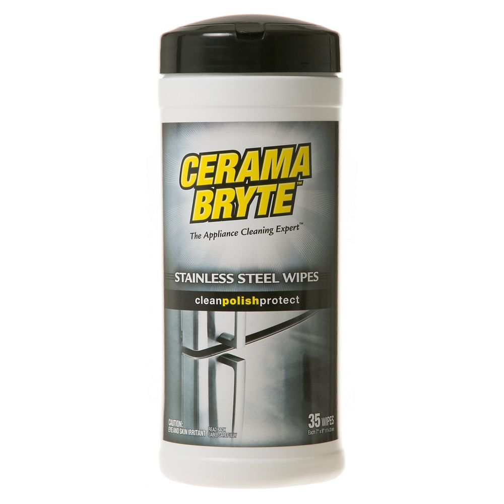 Ceramabryte Cerama Bryte's Stainless Steel Wipes | The Home Depot Canada Cerama Bryte Stainless Steel Wipes