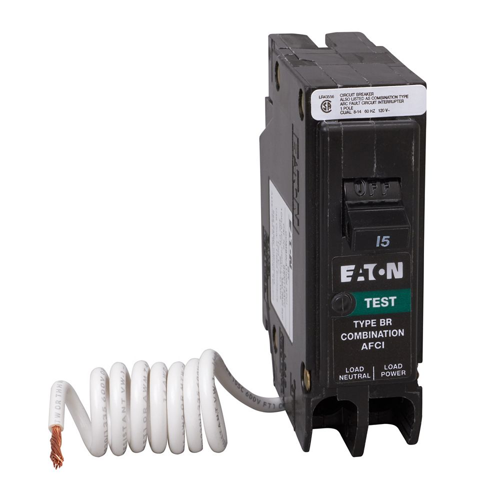 Eaton 15 Amp Single Pole Arc Fault Breaker The Home Depot Canada