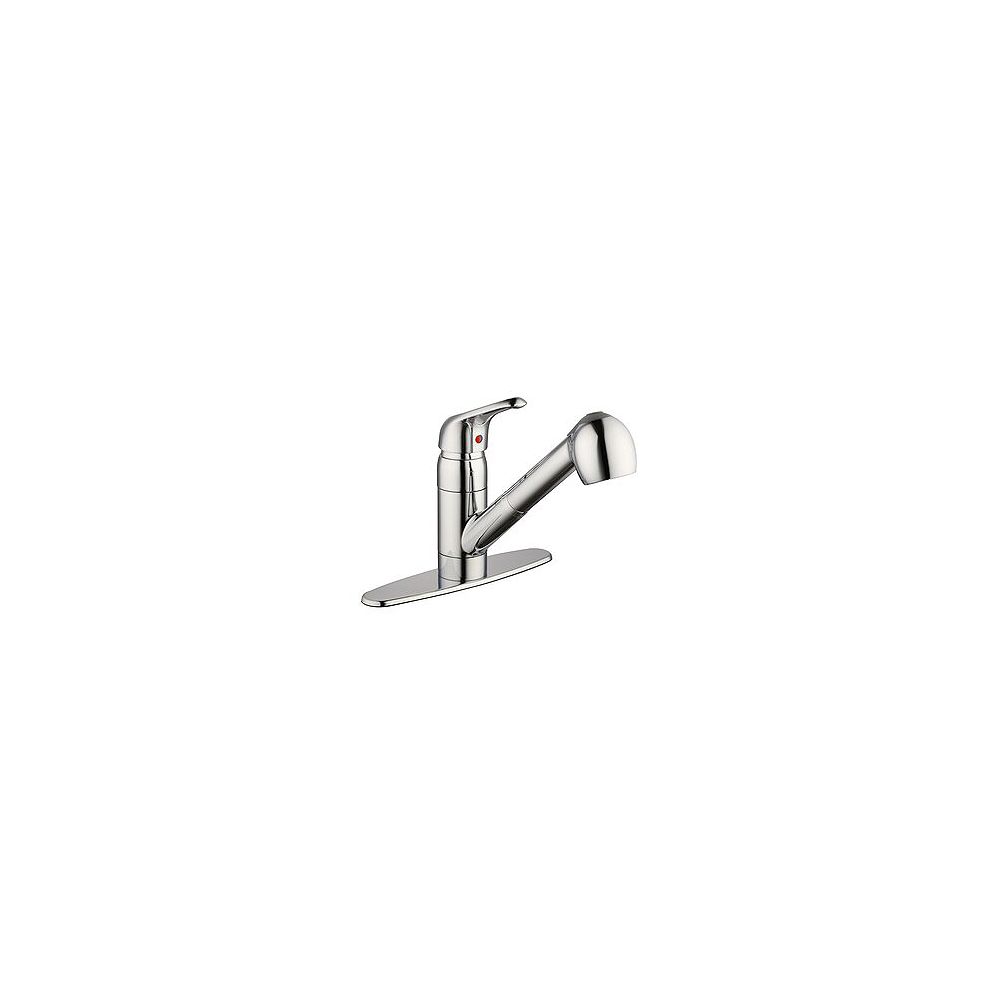 Glacier Bay 825 Series Single-Handle Pullout Kitchen Faucet in Chrome