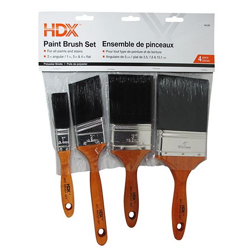 Poly W/Wood Handle Brush (4-Pack)