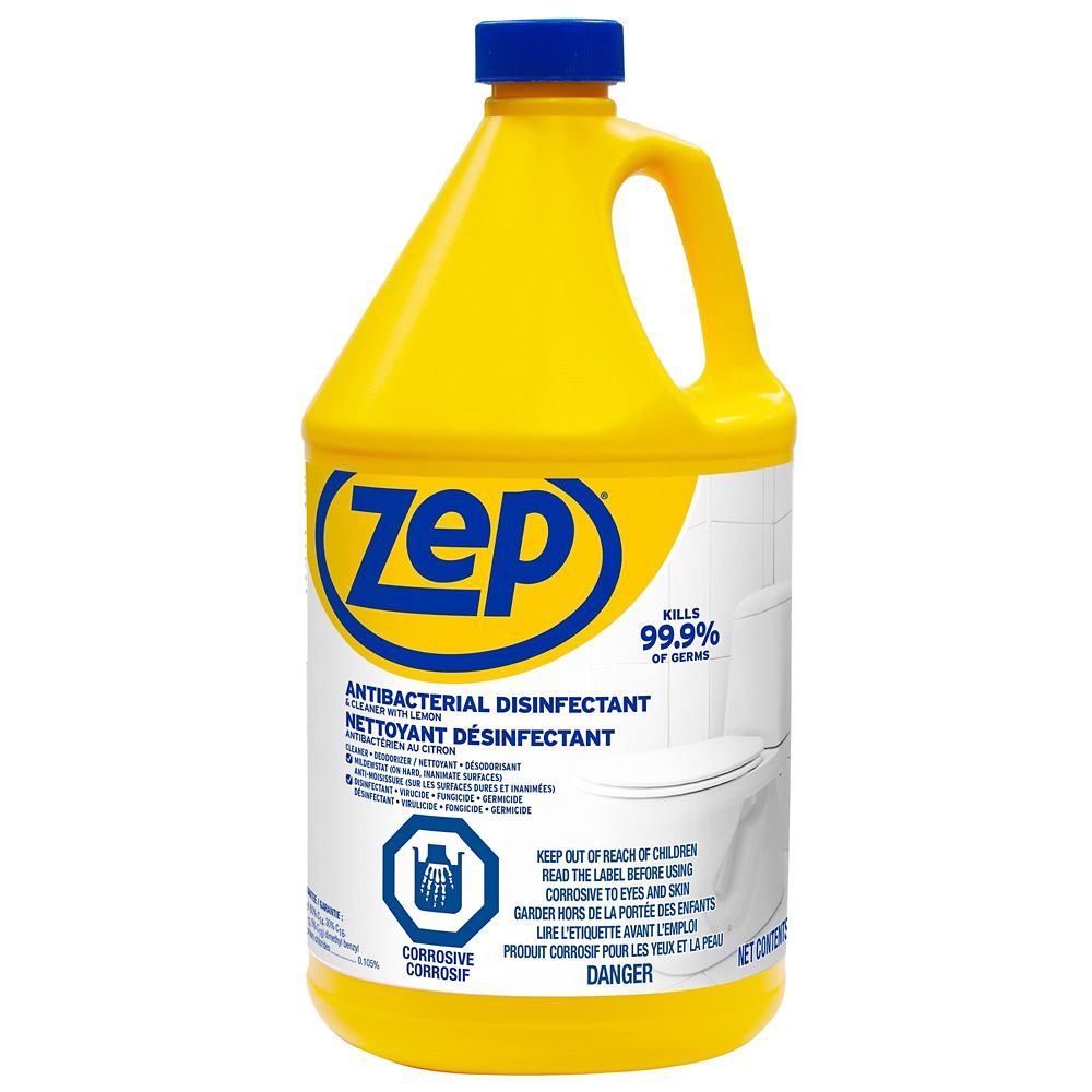 Zep Commercial Zep Antibacterial Disinfectant & Cleaner With Lemon 1Gal ...