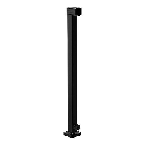 Peak Railblazers 42-inch Aluminum Railing End Post in Black