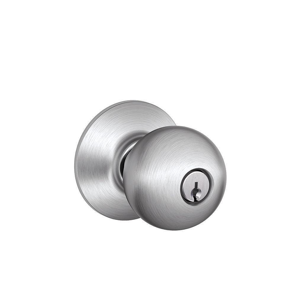 Schlage Orbit Satin Chrome Commercial Entry Door Lock Knob Rated AAA