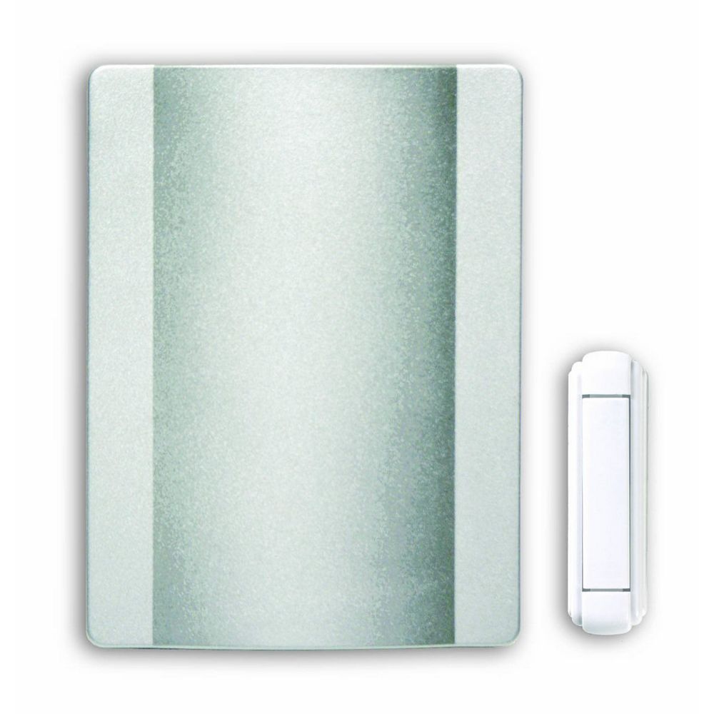 Hampton Bay Wireless Battery Operated Door Chime Kit With Satin Nickel