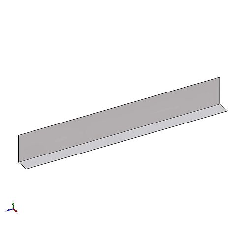 D700  1 1/4 Inch x 1 1/2 Inch Metal Angle Framing Trim 25 Gauge (.018 Mil)